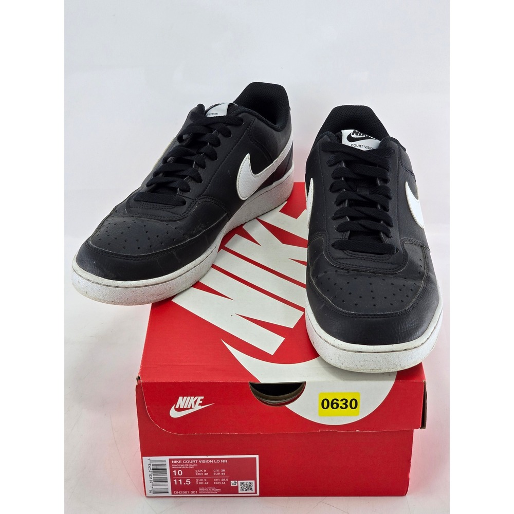 Nike Court Vision Lo NN Mens 10 Black White DH2987-001 - Good